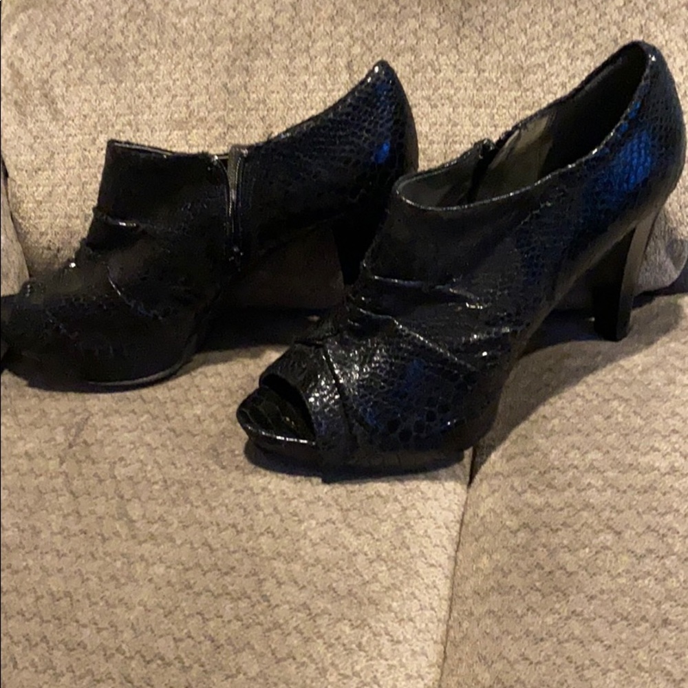High heeled shoes